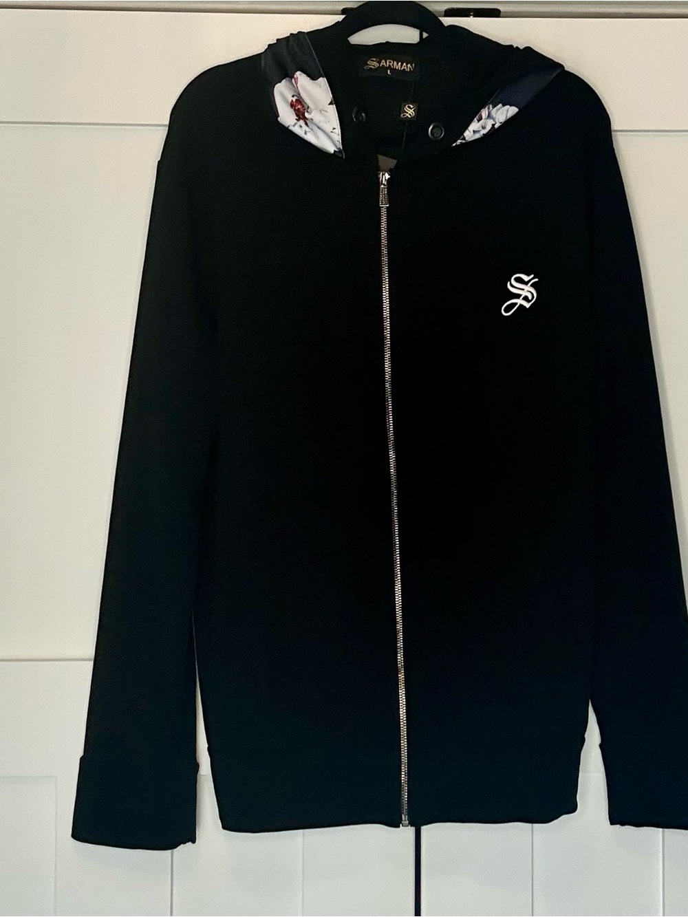 NWT SikSilk Black Zip-Up Hoodie